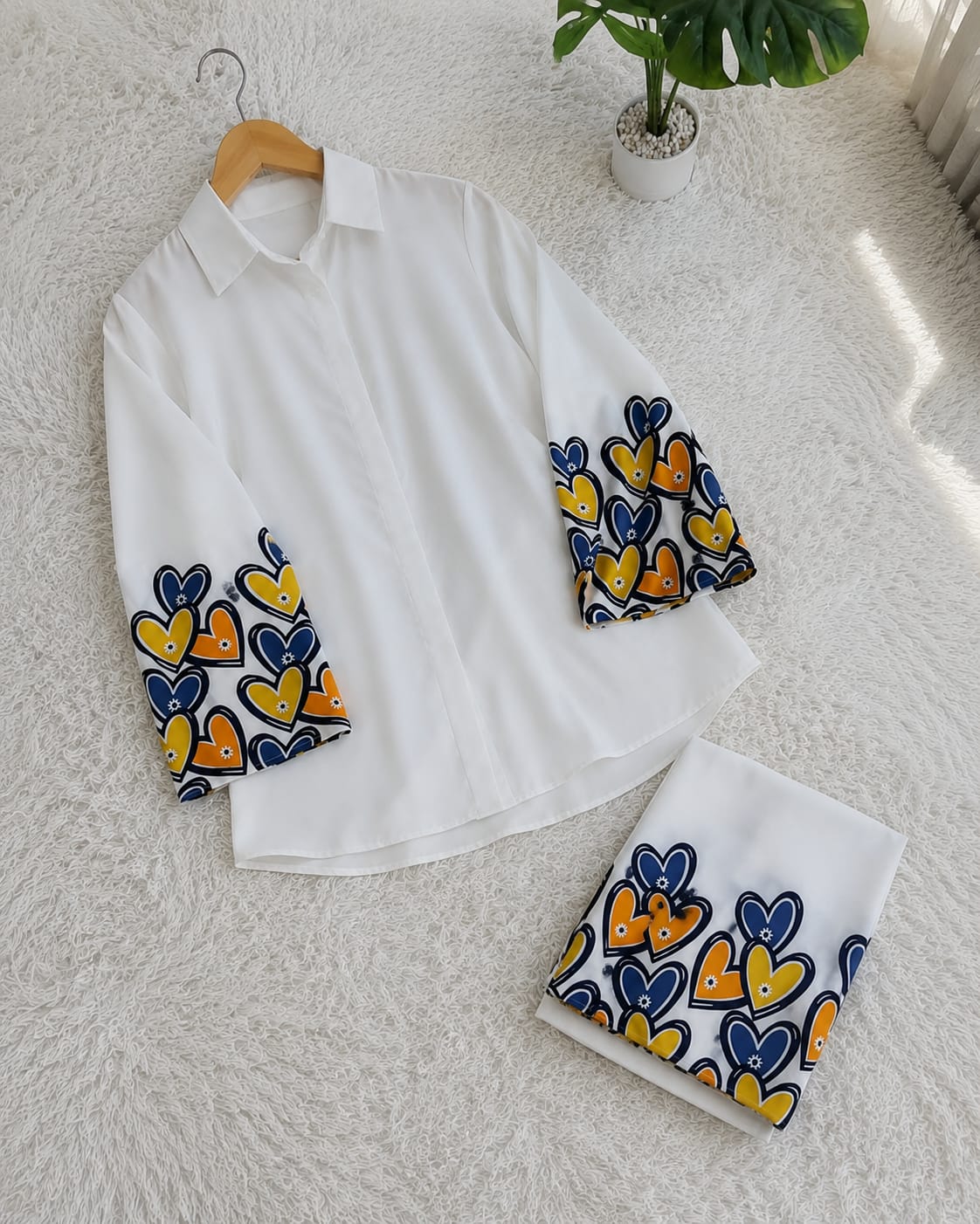 Printed dress white