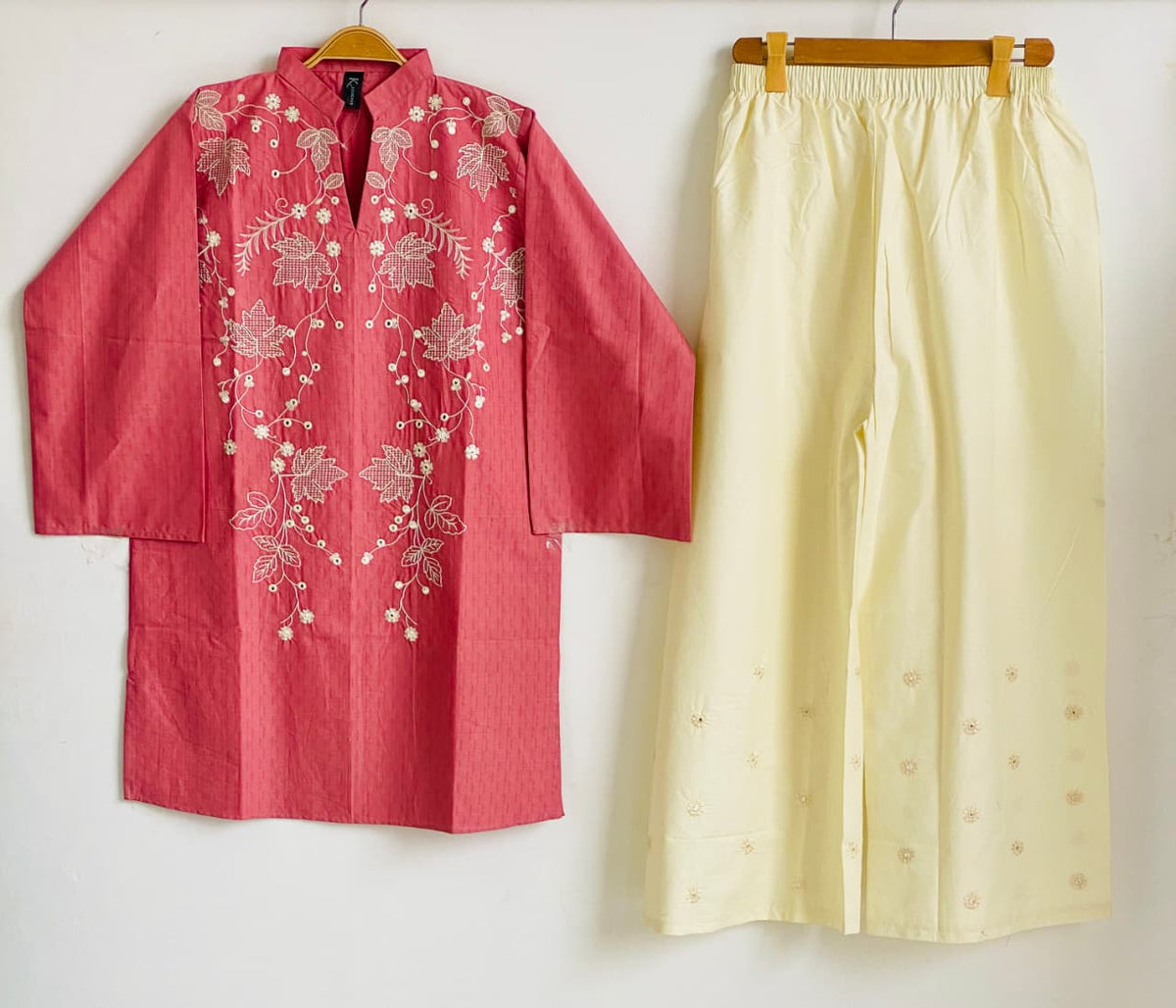 Winter collection embroidery cord-set