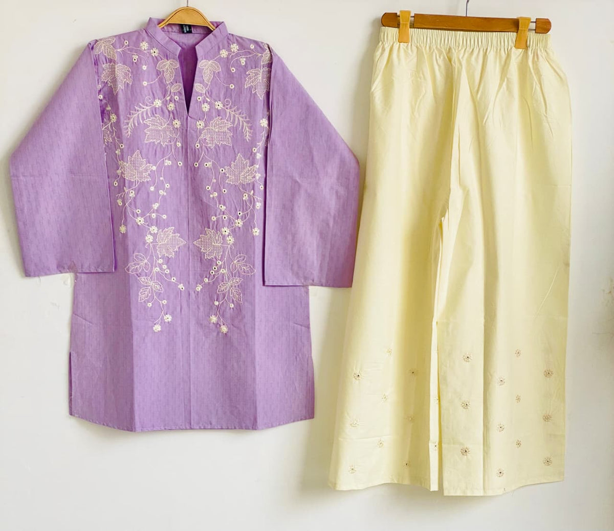 Winter collection embroidery cord-set